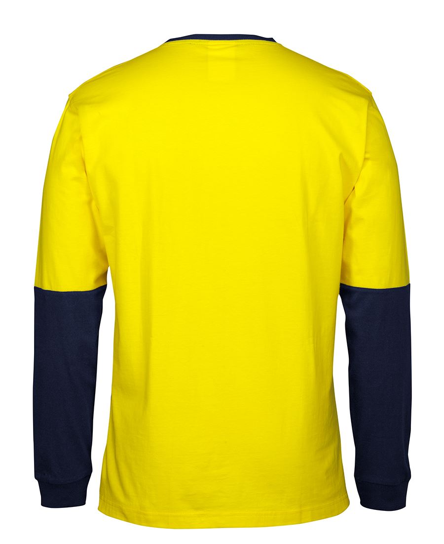 JB's Hi Vis L/S Crew Neck Cotton T-Shirt (6HVTN)
