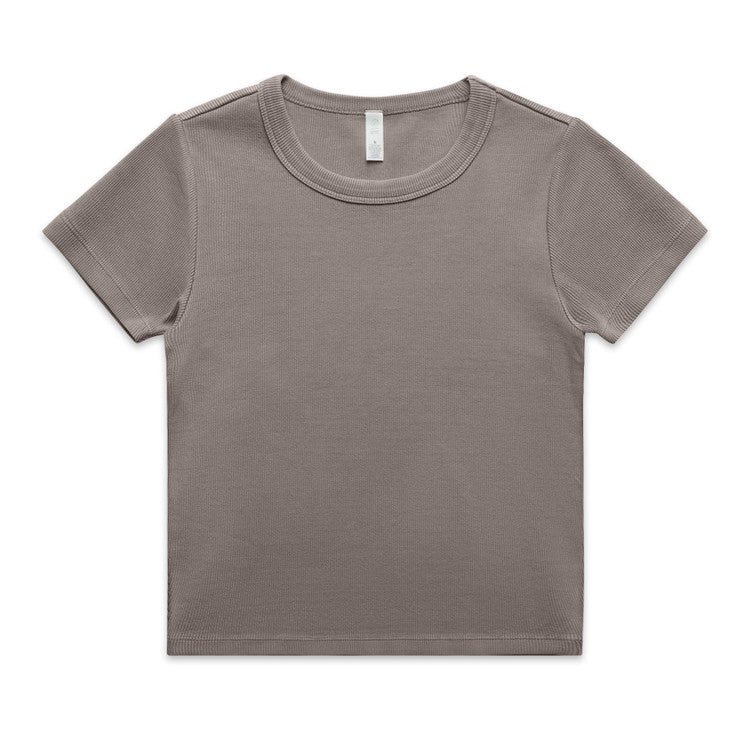 Ascolour Wos Faded Organic Rib Tee-(4036)