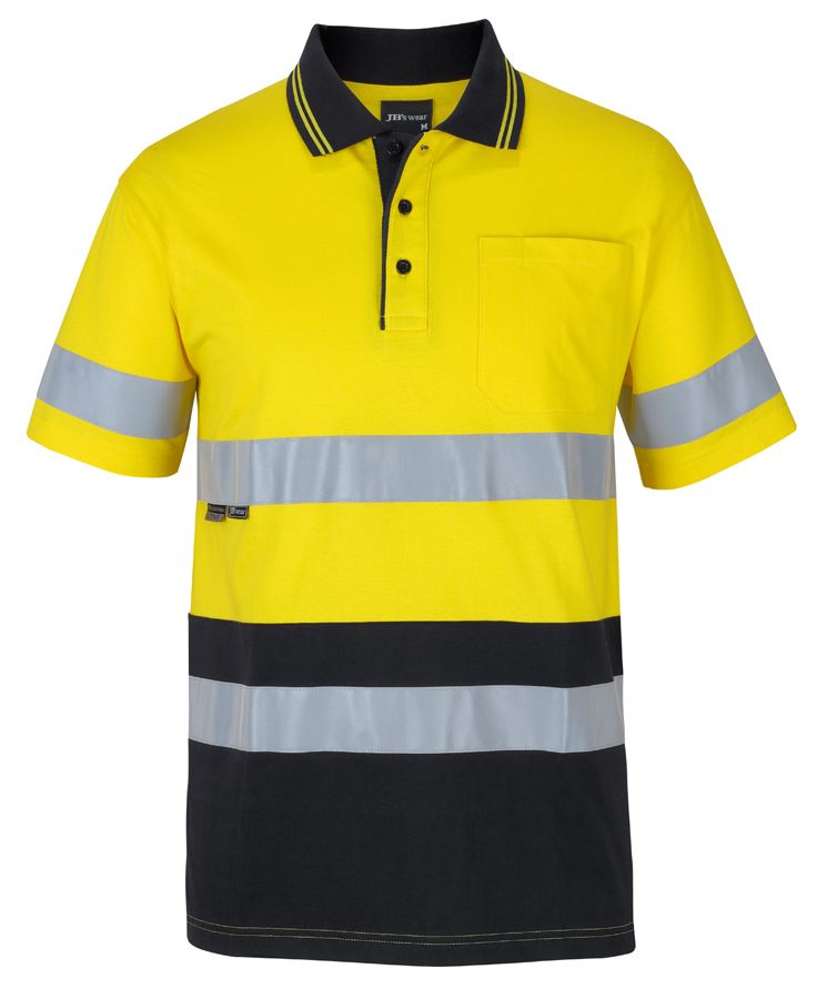 JB's Hi Vis (D+N) S/S Cotton Polo (6DCPS)