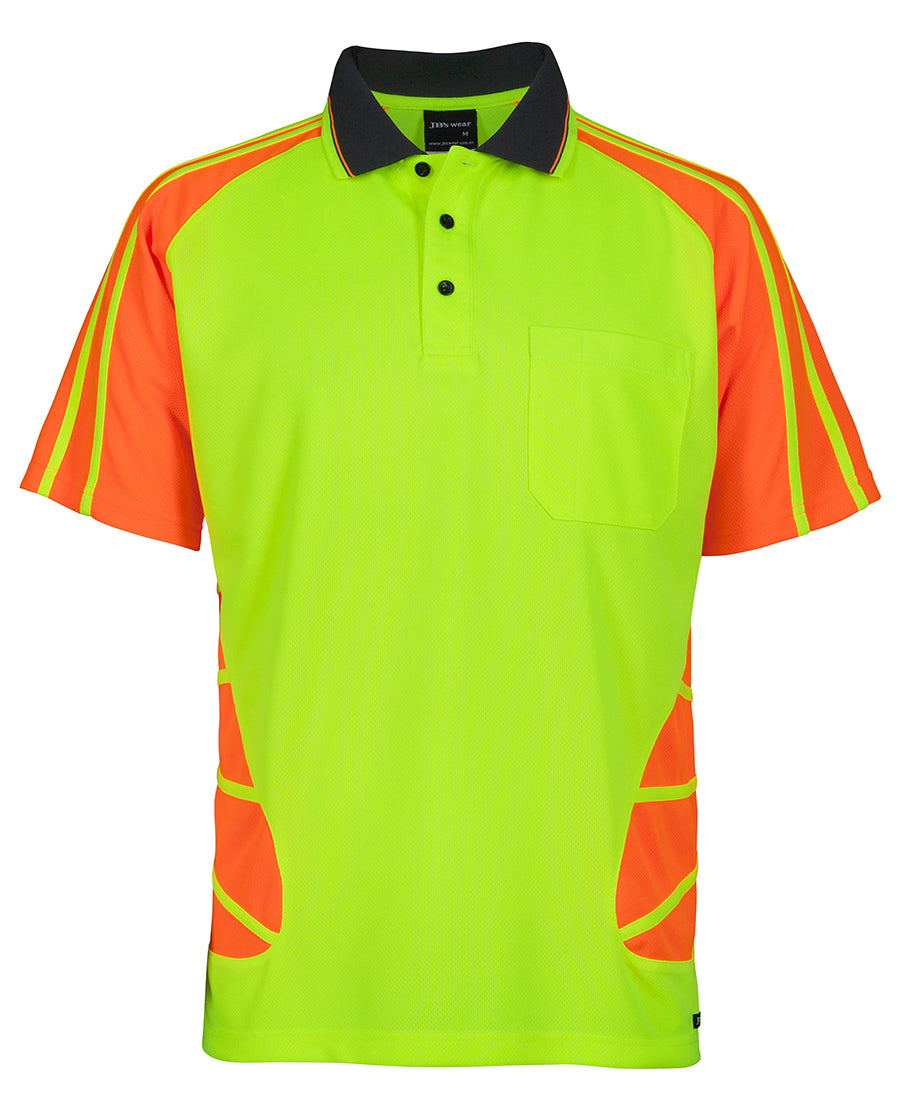 Jb's Hi Vis Short Sleeve Spider Polo - Adults (6HSP)