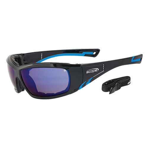 Pro Choice Jet Stream Blue Mirror Lens Inc Gasket + Strap-(780BM)