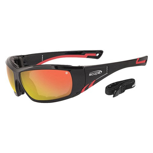 Pro Choice Jet Stream Red Mirror Lens Inc Gasket + Strap-(780RM)