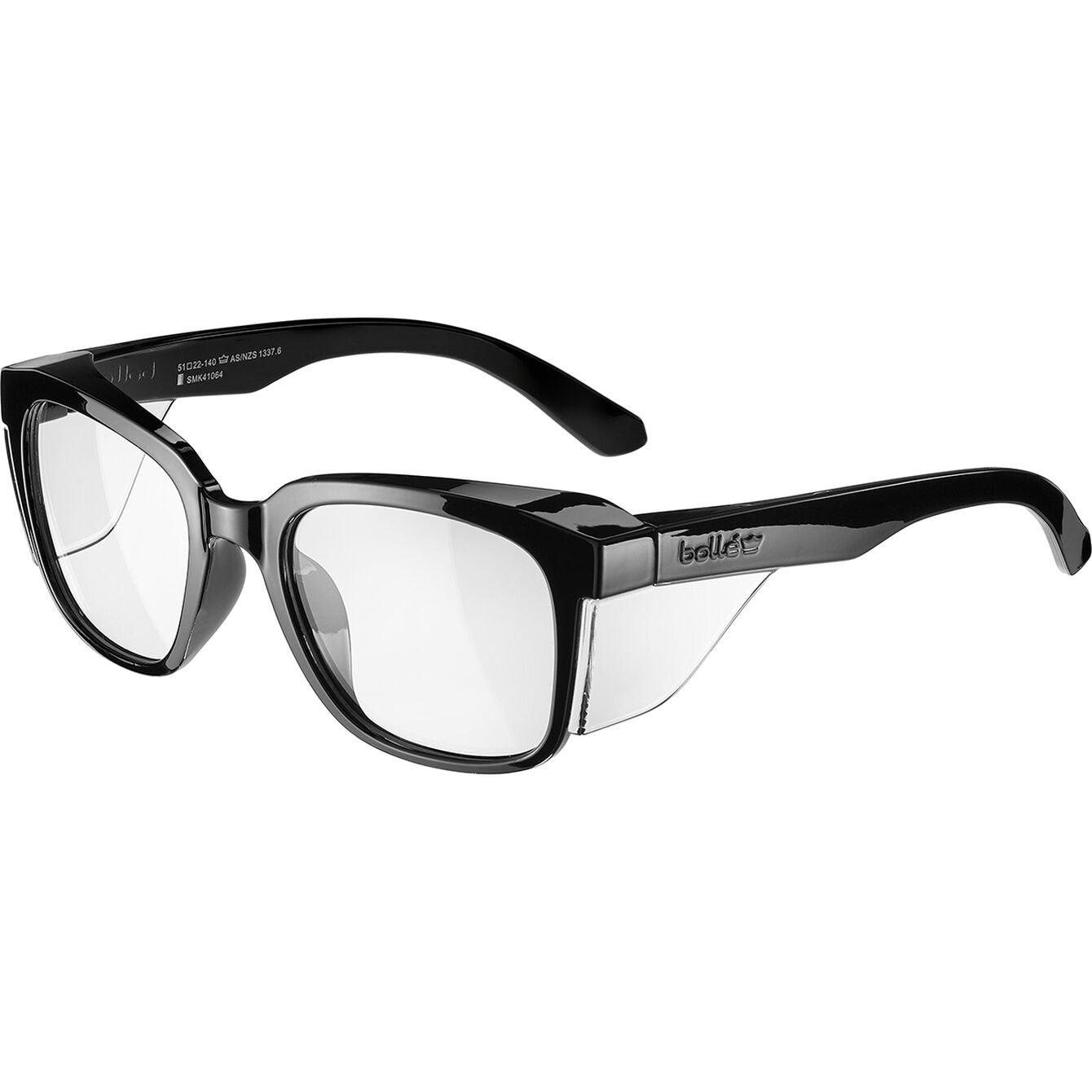 Bolle Safety STKS 410 Clear Safety Glasses, Black-(STK41N10A)