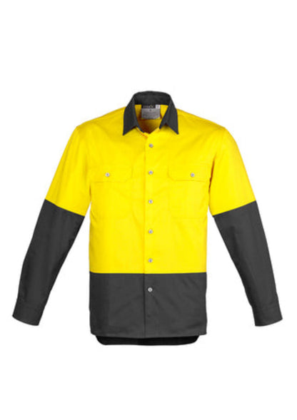 Syzmik Mens Hi Vis Spliced Industrial Shirt (ZW122)