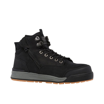 Hard Yakka 3056 Lace Up & Side Zip Steel Toe Safety Boot - Black (Y60201)