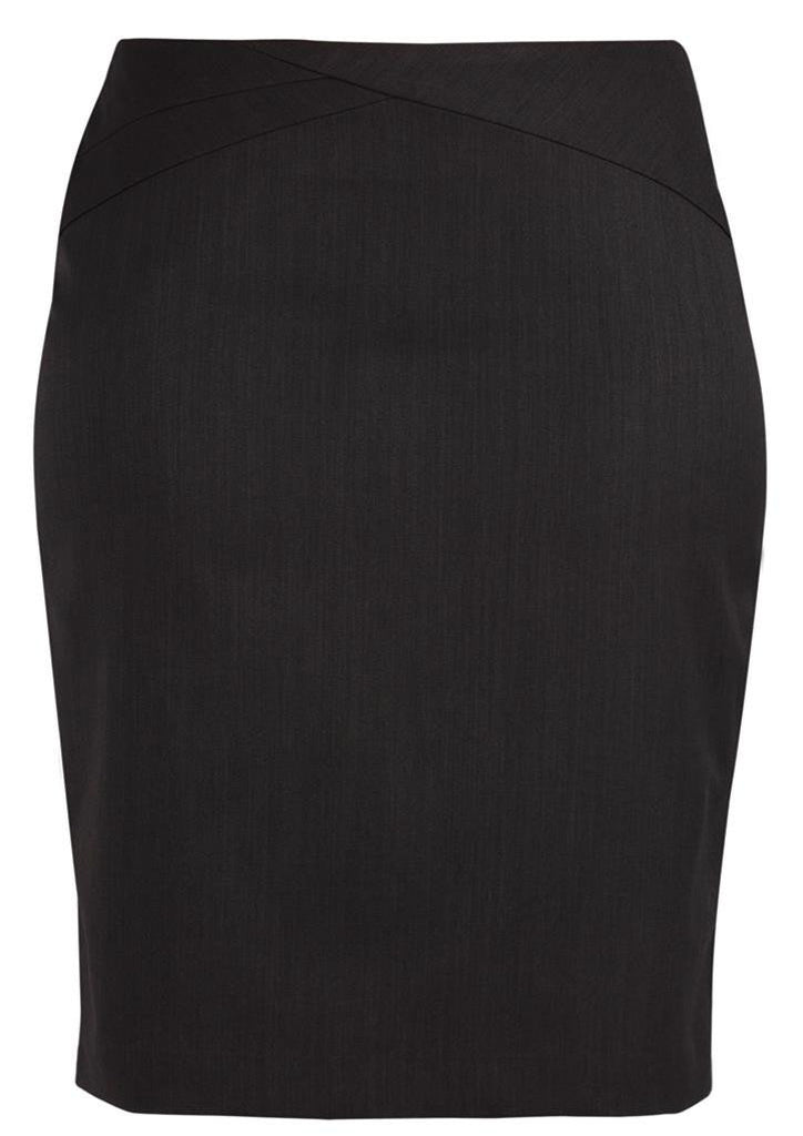 Biz Corporates-Biz Corporates Chevron Band Skirt-Black / 4-Corporate Apparel Online - 2