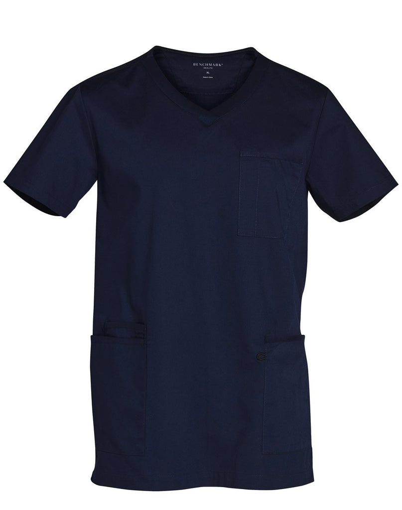 Wining Spirit  Mens V-neck Contrast Trim Scrub Top (M7650 )