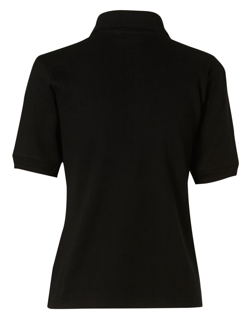 Winning Spirit Ladies' Pure Cotton Contrast Piping Short Sleeve Polo (PS26)
