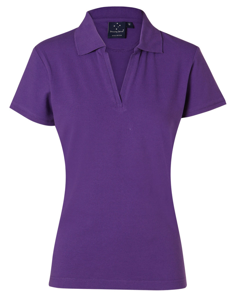 Winning Spirit Ladies' Short Sleeve Cotton/Elastane Polo 1st (8 colour) (PS40)