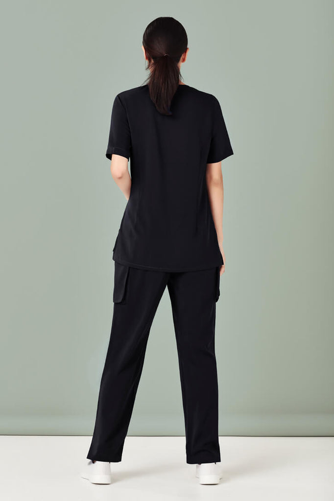 Biz Care Womens Tailored Fit Round Neck Scrub Top (CST942LS)